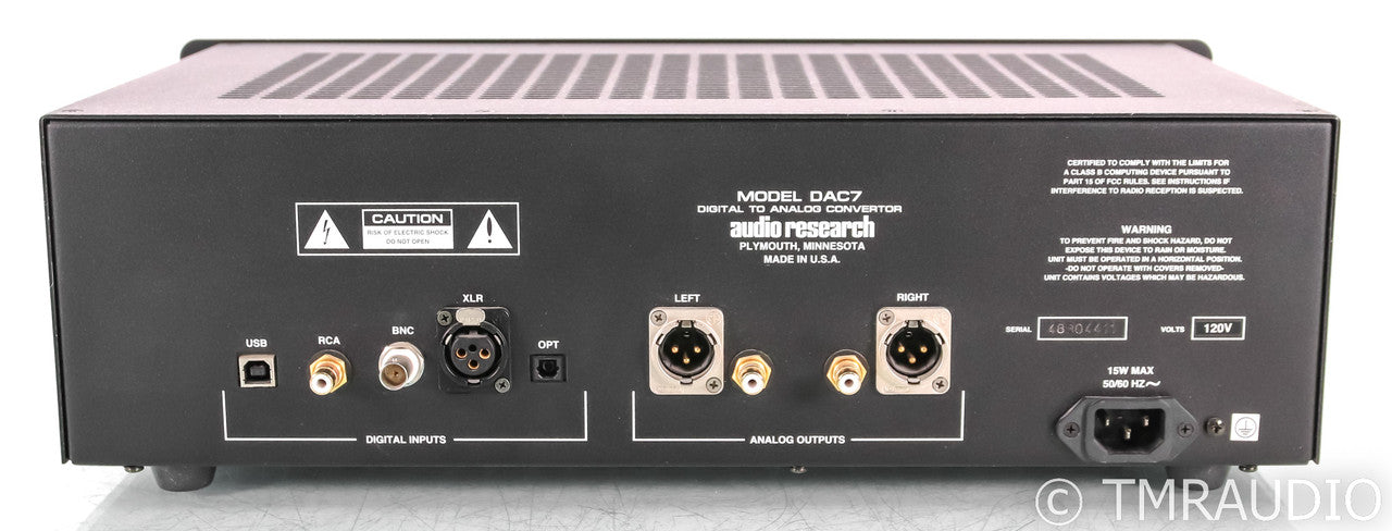 Audio Research DAC7 DAC; D/A Converter; DAC-7; Black; Remote
