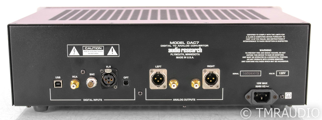 Audio Research DAC7 DAC; D/A Converter; Silver; Remote