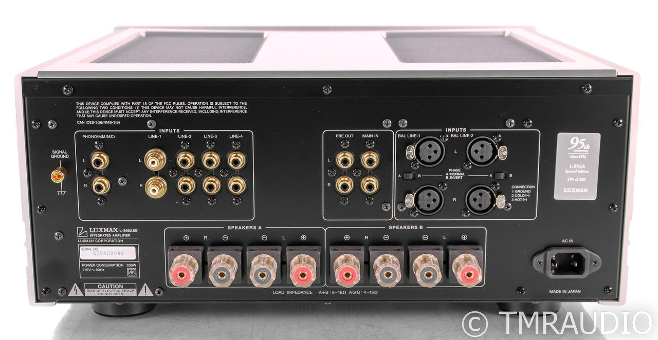 Luxman L-595A Special Edition Stereo Integrated Amplifier; Remote; MM / MC Phono