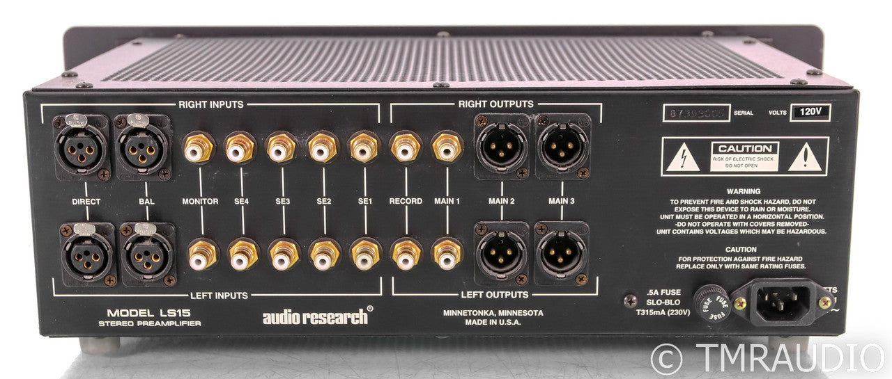 Audio Research LS15 Stereo Tube Preamplifier; LS-15; Remote