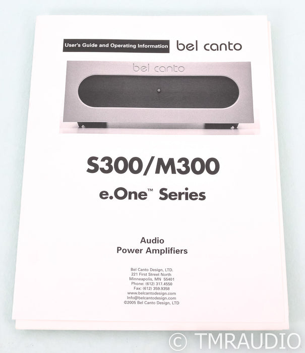 Bel Canto e.One M300 Mono Power Amplifier; Silver (Single Amplifier)