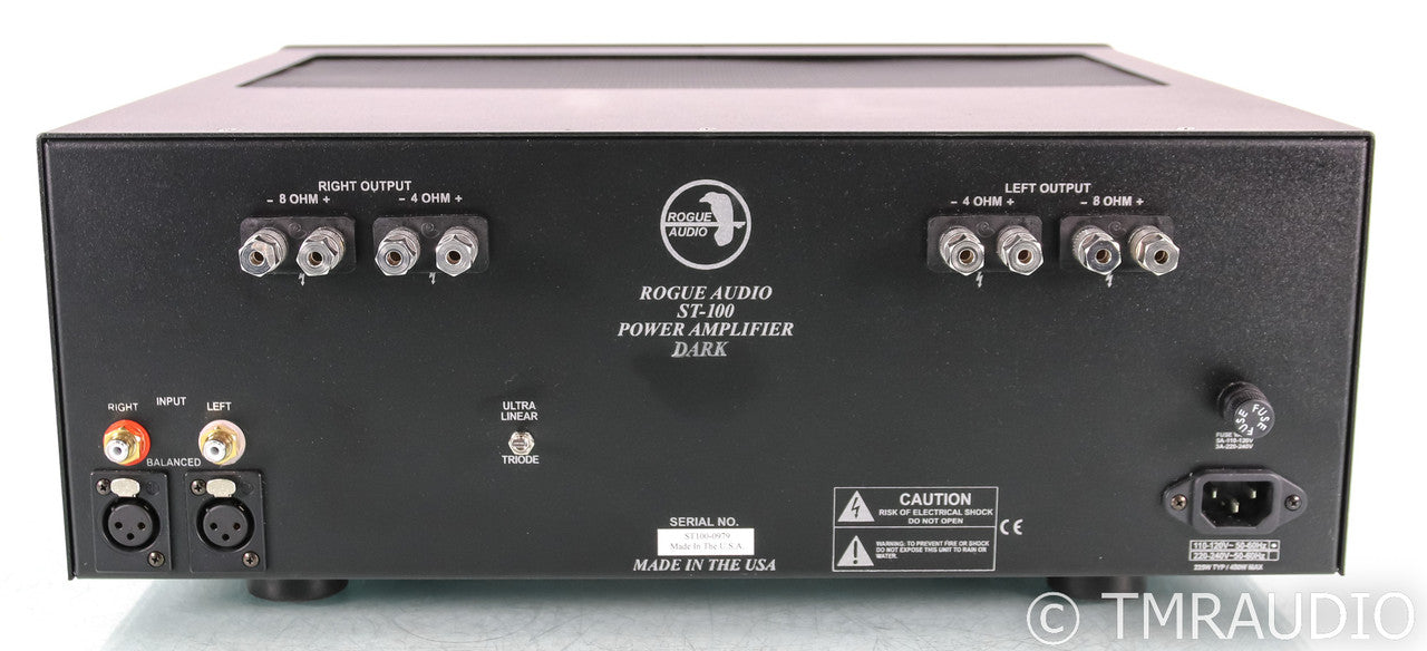 Rogue Audio ST-100 Dark Stereo Tube Power Amplifier; ST100; Black