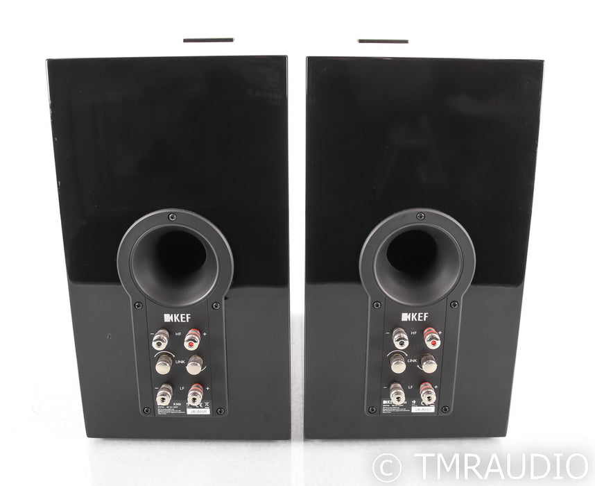 KEF R300 Bookshelf Speakers; R-300; Black Pair