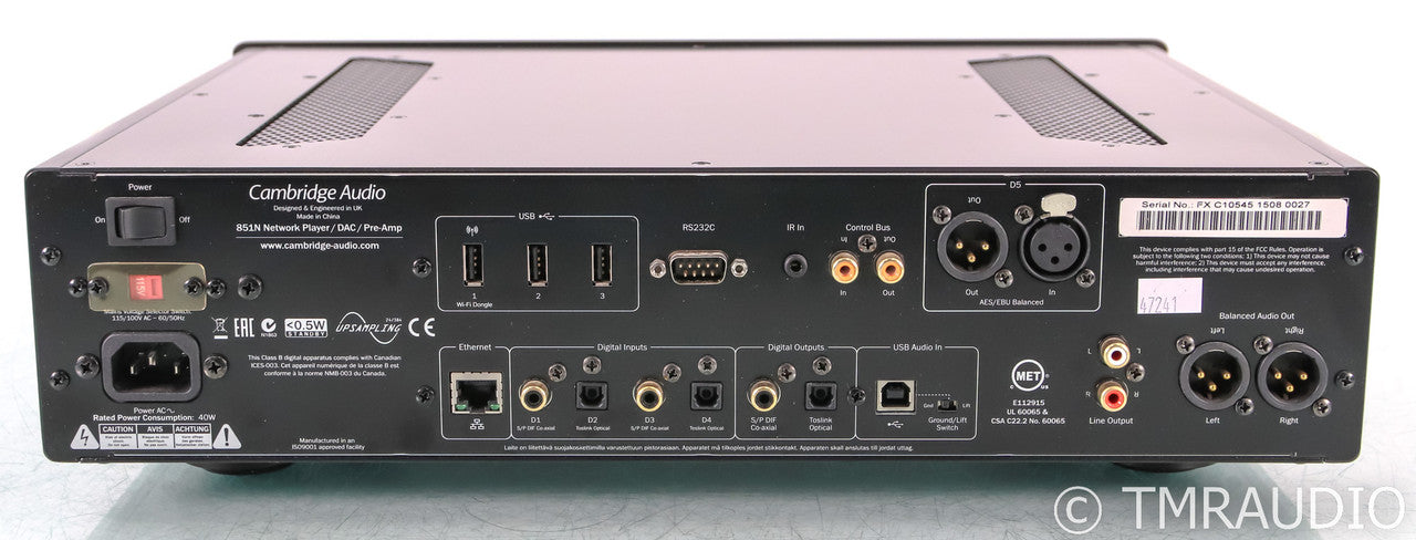 Cambridge 851N Wireless Network Streamer / DAC; 851-N; D/A Converter; Remote
