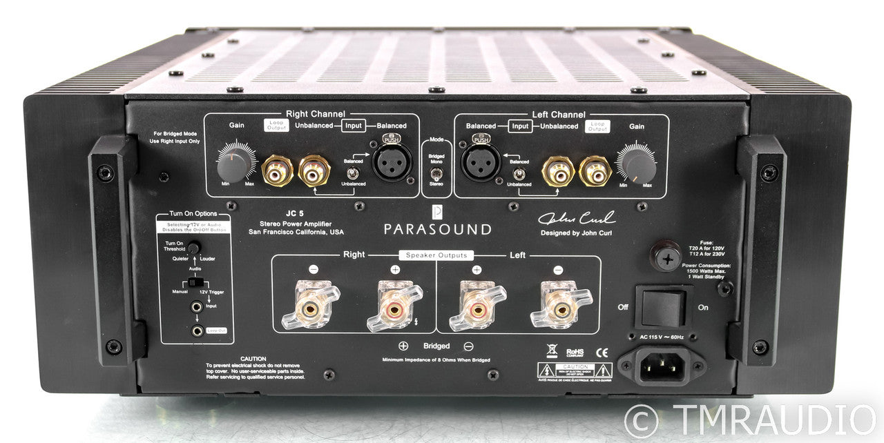 Parasound Halo JC5 Stereo Power Amplifier; JC-5; Black