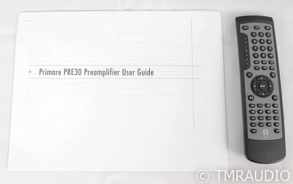 Primare PRE30 Stereo Preamplifier; Remote; Black