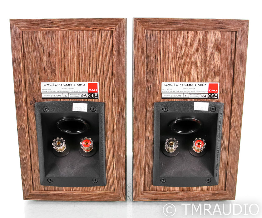 Dali Opticon 1 MK2 Bookshelf Speakers; Tobacco Oak Pair; Mk 2