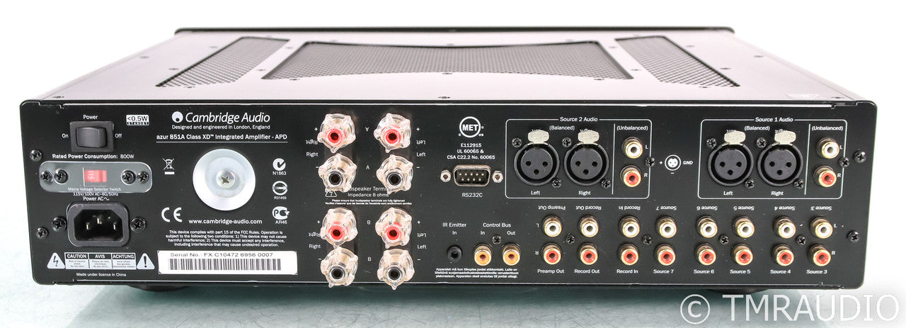 Cambridge Audio Azur 851A Stereo Integrated Amplifier; Remote; Black; 841-A