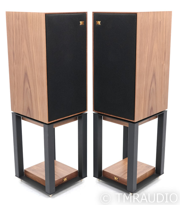 Wharfedale Linton 85th Anniversary Bookshelf Speakers; Walnut Pair w/ Stands
