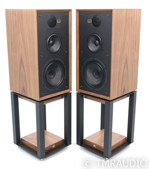 Wharfedale Linton 85th Anniversary Bookshelf Speakers; Walnut Pair w/ Stands