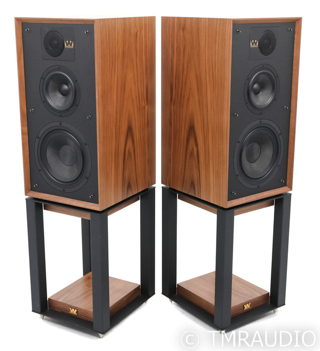 Wharfedale Linton 85th Anniversary Bookshelf Speakers; Walnut Pair w/ Stands