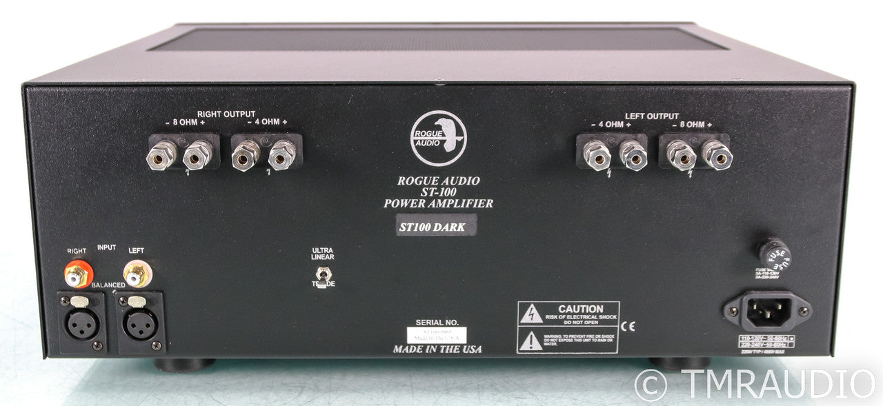 Rogue Audio ST100 Dark Stereo Tube Power Amplifier; Stereo 100; Black