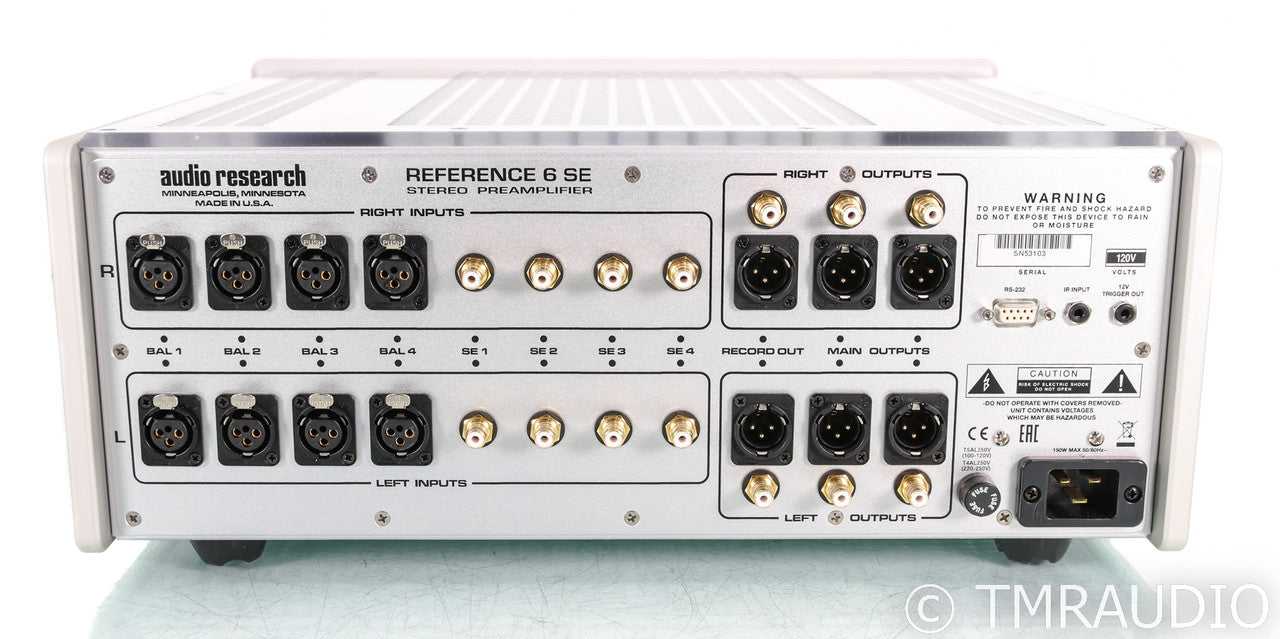 Audio Research Reference 6SE Stereo Tube Preamplifier; Remote; Silver; REF6SE