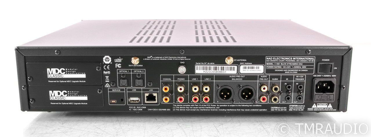 NAD C 658 BluOS Streaming DAC; Remote; MM Phono; (Open Box)