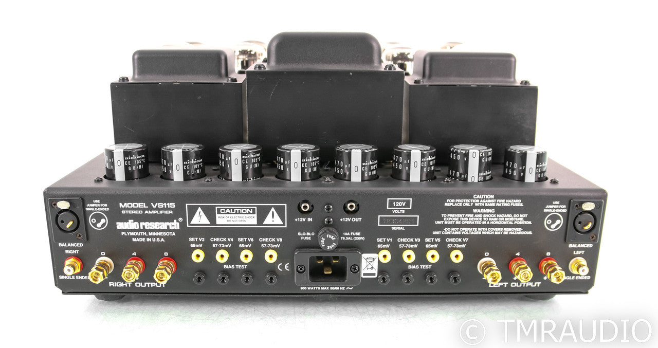 Audio Research VS115 Stereo Tube Power Amplifier; Silver