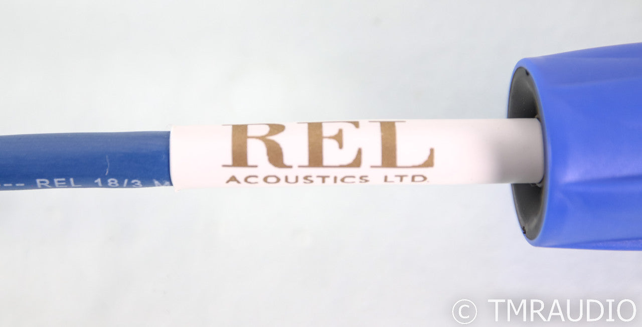 REL Bassline Blue Speakon Subwoofer Cable; 3m Speakon to 3-channel Spades