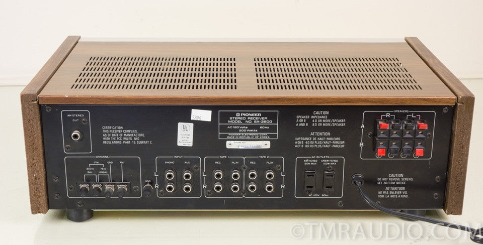Pioneer SX-3600 Vintage AM / FM Stereo Receiver