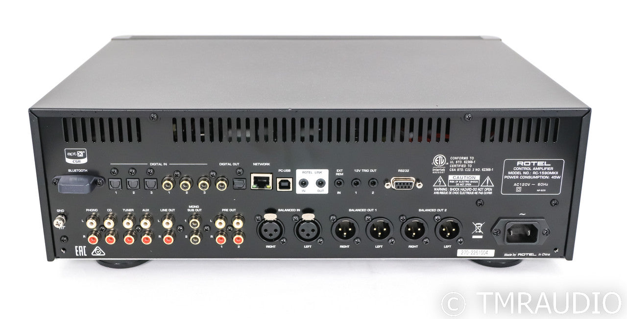 Rotel RC-1590MkII Stereo Preamplifier; Black (Open Box)