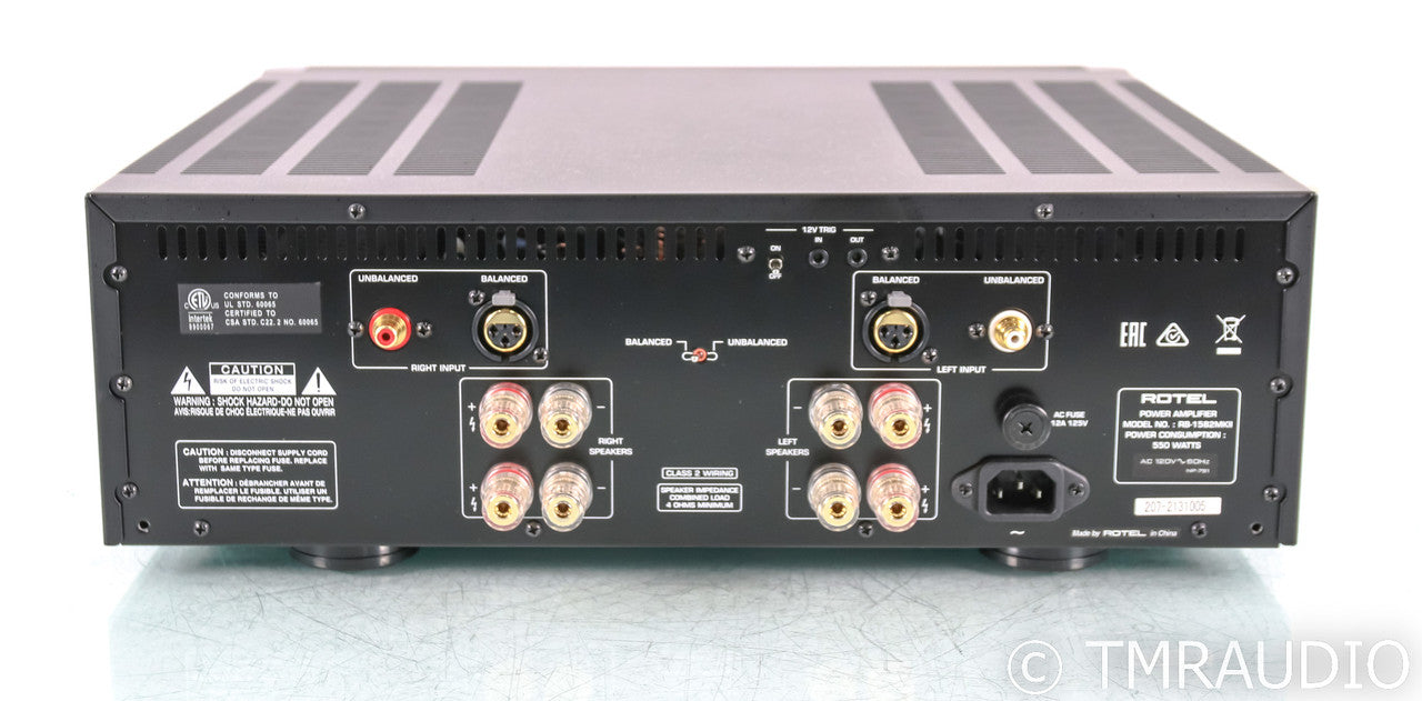 Rotel RB-1582MkII Stereo Power Amplifier; Black (Open Box)