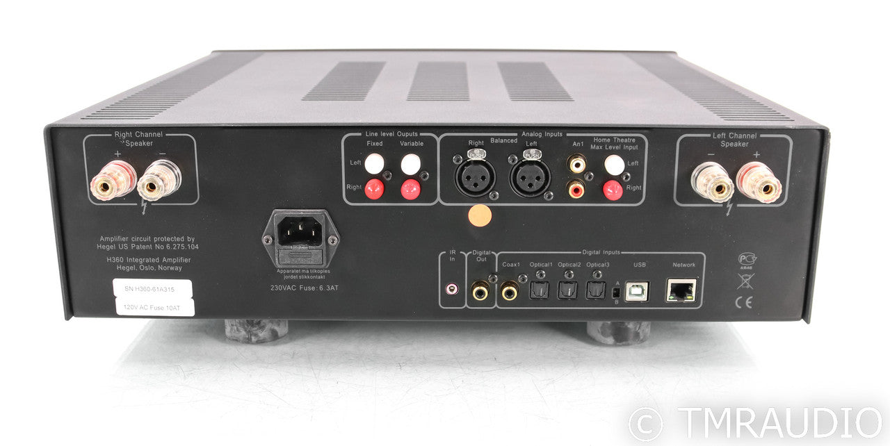 Hegel H360 Streaming Integrated Amplifier; Black; Remote