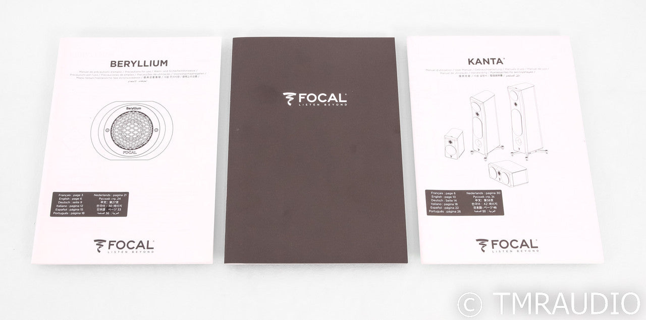 Focal Kanta No.1 Bookshelf Speakers; Black High Gloss Pair