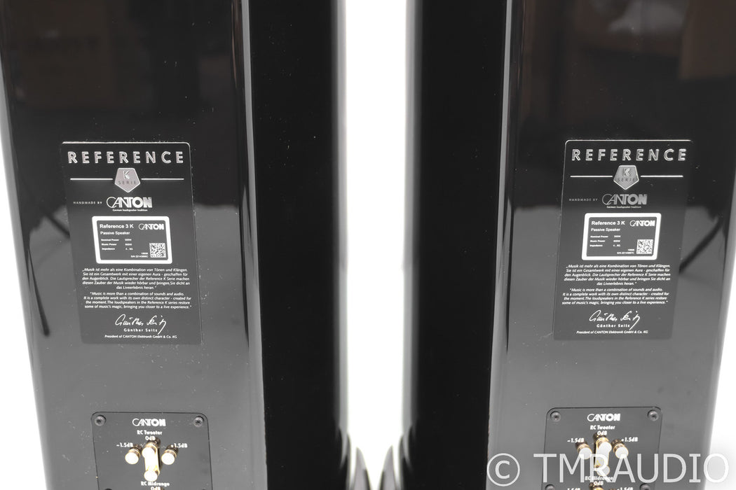 Canton Reference 3K Floorstanding Speakers; Piano Black Pair (Open Box)
