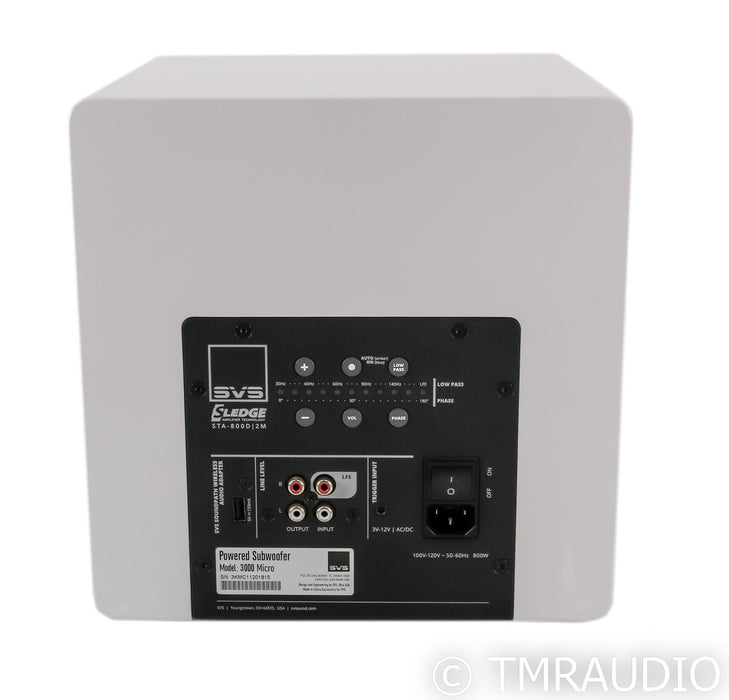 SVS 3000 Micro Dual 8" Powered Subwoofer; Gloss White