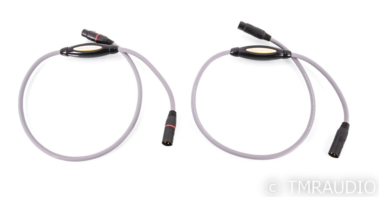 Transparent Audio Musiclink Plus XLR Cables; 1m Pair Balanced Interconnects; MM2