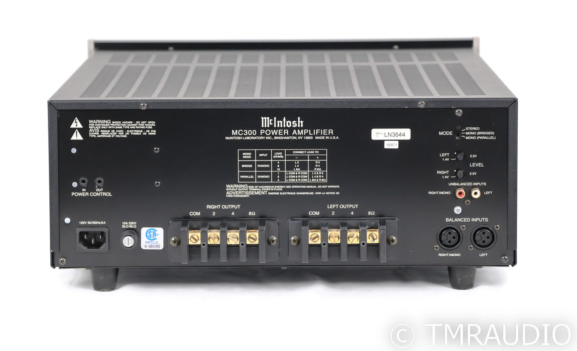 McIntosh MC300 Stereo Power Amplifier; MC-300