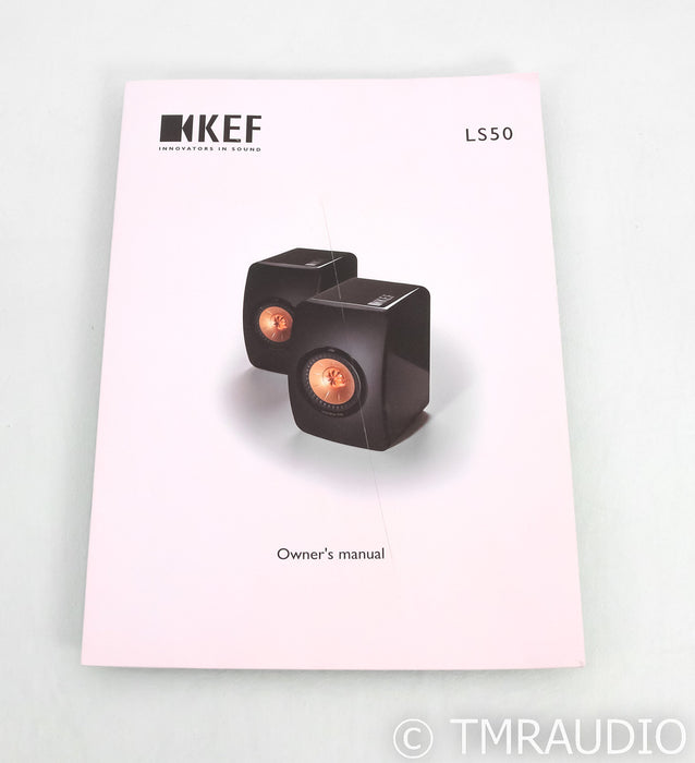 KEF LS50 Bookshelf Speakers; Black Pair; LS-50