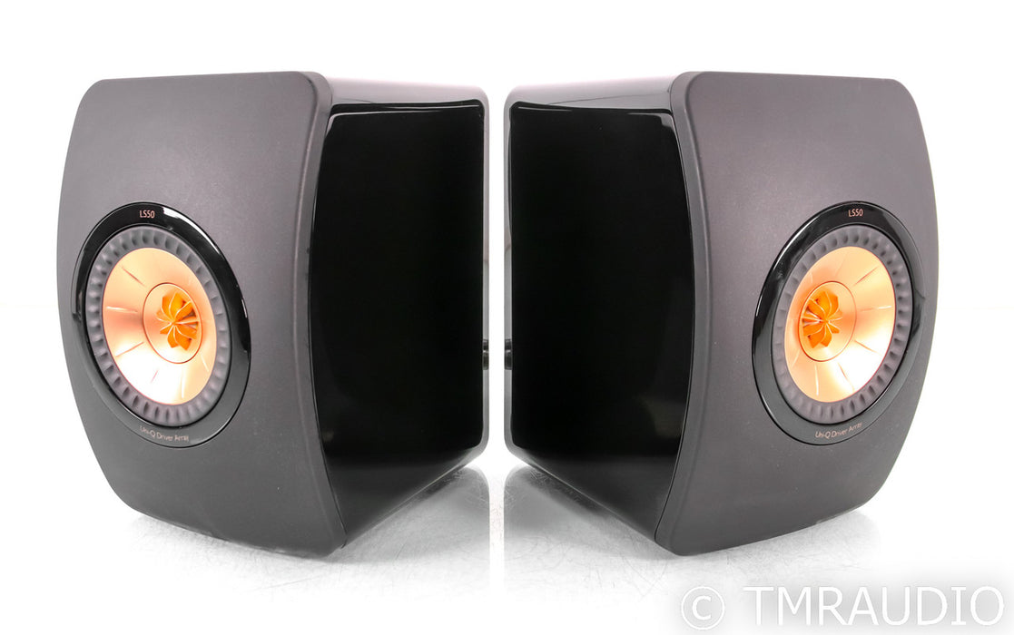 KEF LS50 Bookshelf Speakers; Black Pair; LS-50