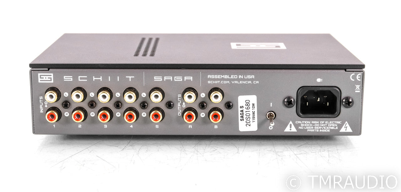 Schiit Saga S Stereo Preamplifier; Remote; Black