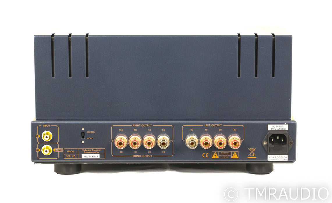PrimaLuna DiaLogue Premium Stereo Tube Power Amplifier; Remote; Black