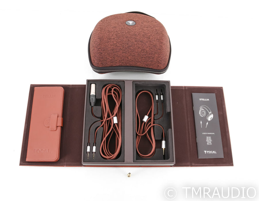 Focal Stellia Closed-Back Headphones; Chocolate Leather