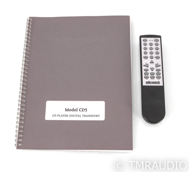 Audio Research CD-5 CD Player; Remote; Silver; CD5