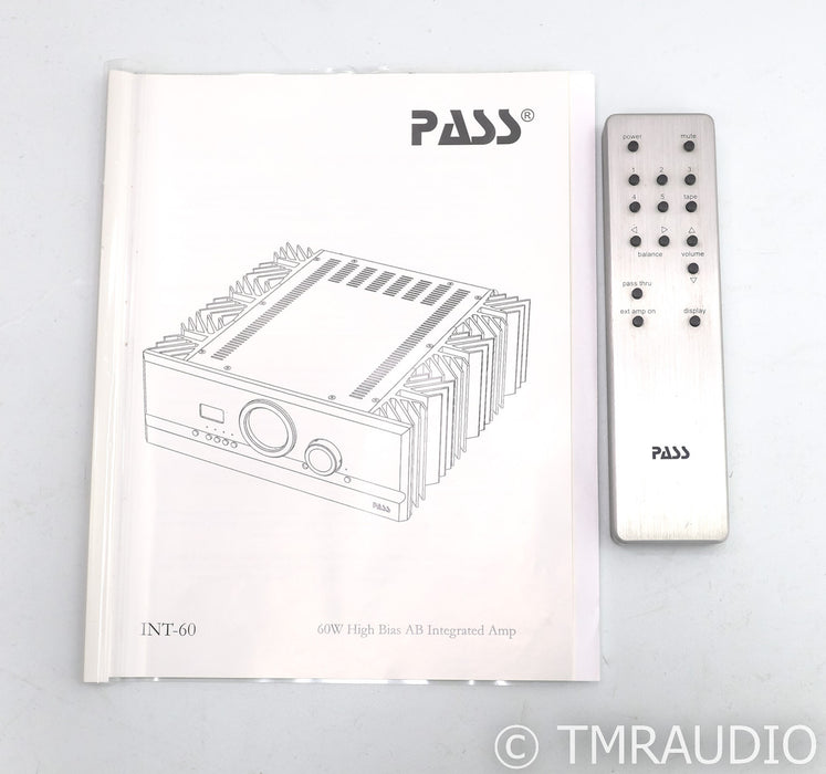 Pass Labs INT-60 Stereo Integrated Amplifier; INT60; Remote