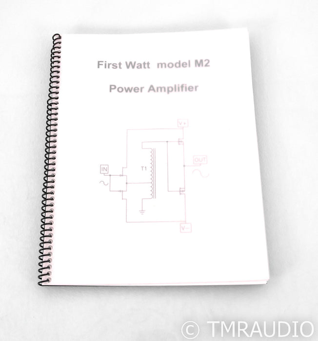 First Watt M2 Stereo Power Amplifier; M-2