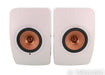 KEF LS50 Wireless Bookshelf Speakers; White / Copper Pair; LS50W; Remote