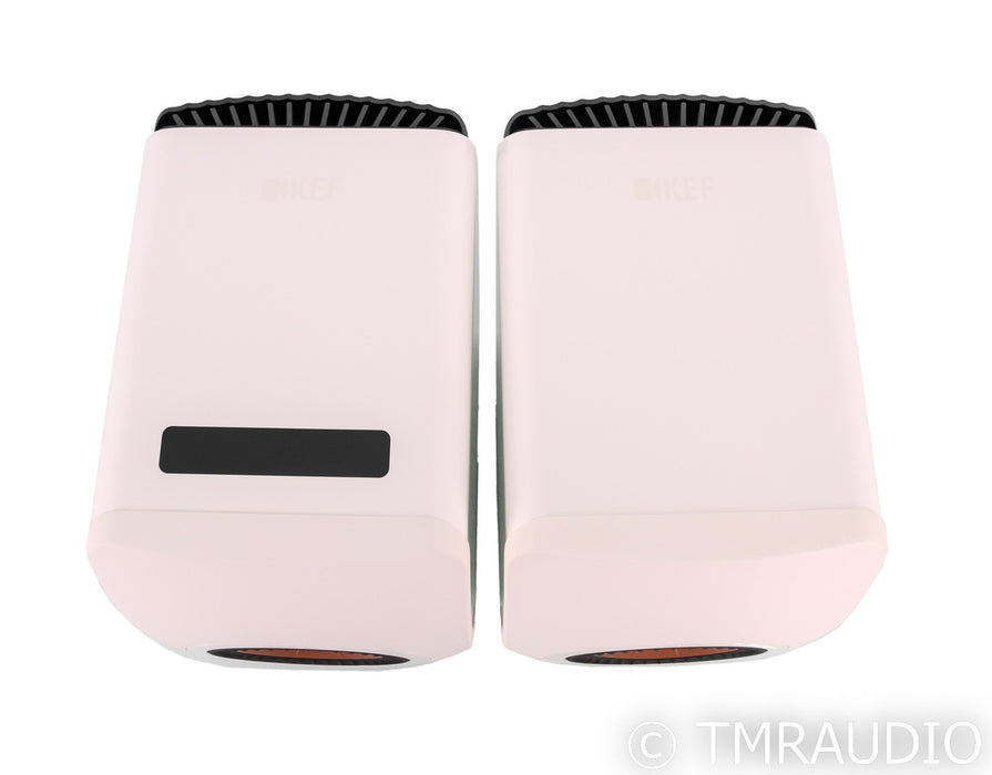 KEF LS50 Wireless Bookshelf Speakers; White / Copper Pair; LS50W; Remote
