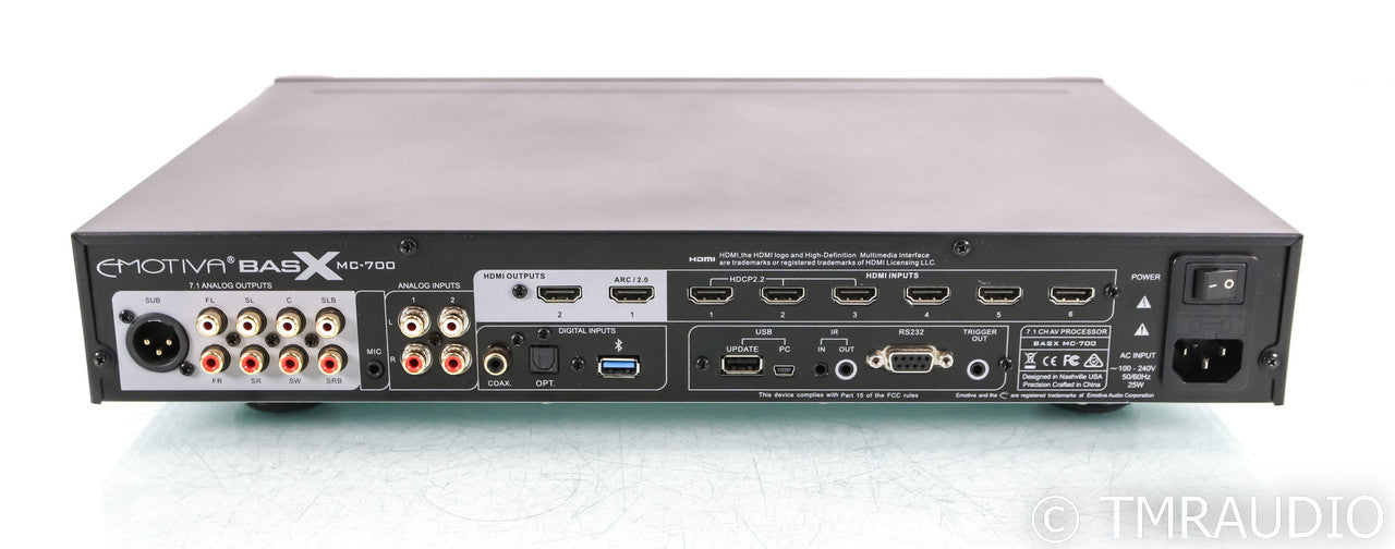 Emotiva BasX MC-700 7.1 Channel Surround Processor; Black; Remote