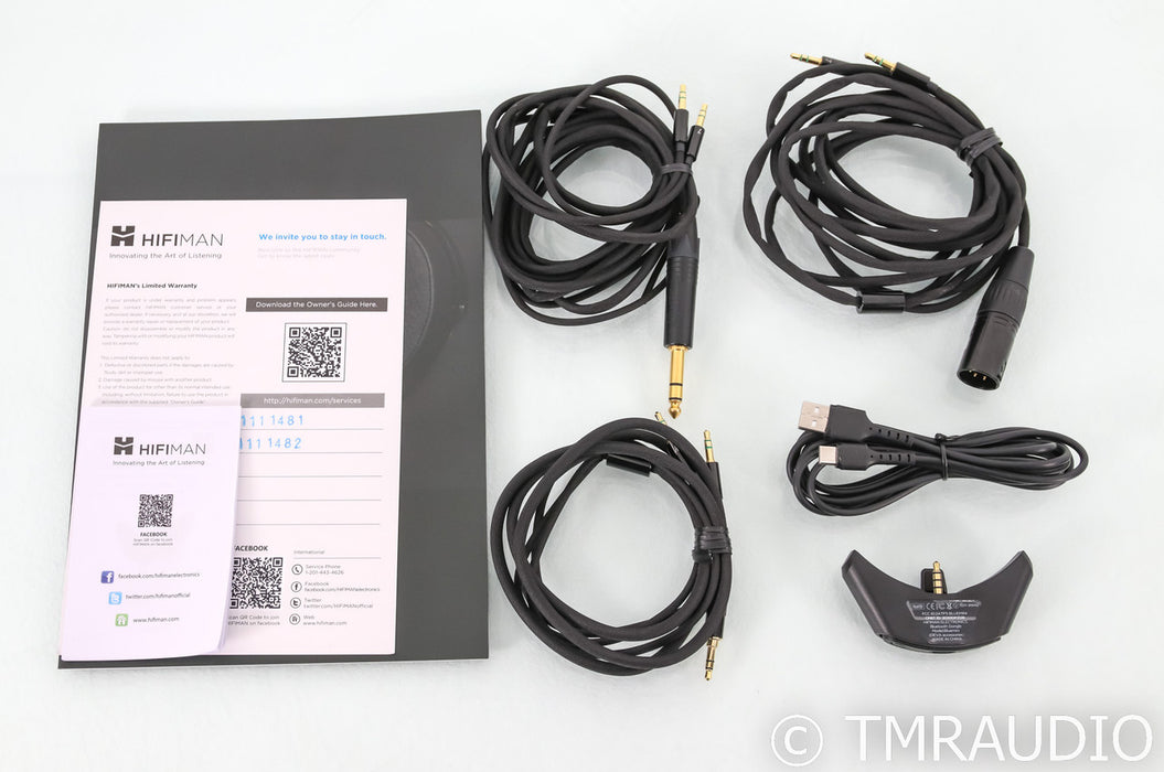 HiFiMan HE-R10D Closed Back Headphones; Wireless Adapter; Wood