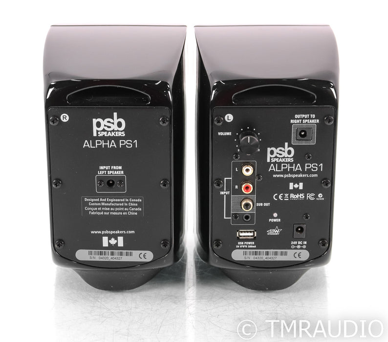 PSB Alpha PS1 Powered Bookshelf Speaker; PS-1; Black Pair