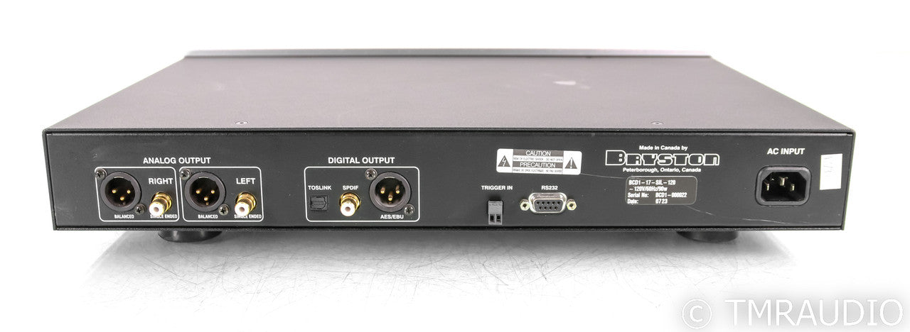 Bryston BCD-1 CD Player; BCD1; Silver (No Remote)