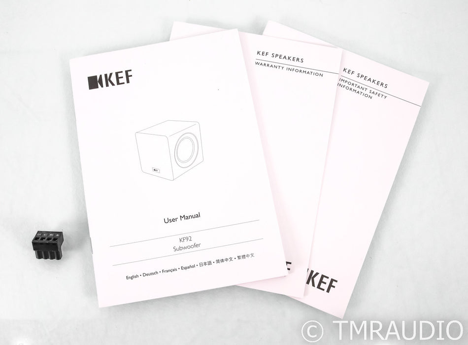 KEF KF92 Dual 9" Powered Subwoofer; Gloss Black