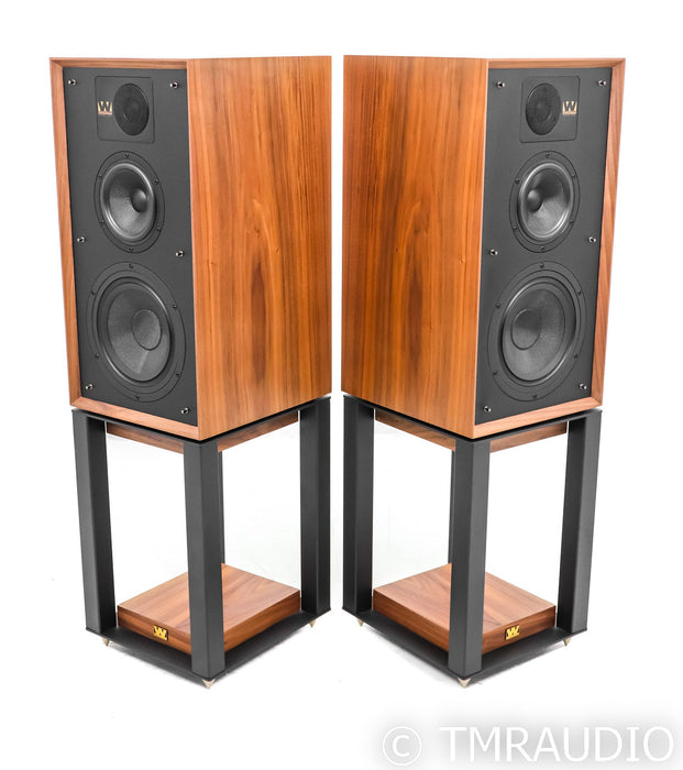 Wharfedale Linton 85th Anniversary Bookshelf Speakers; Walnut Pair w/ Stands