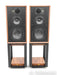 Wharfedale Linton 85th Anniversary Bookshelf Speakers; Walnut Pair w/ Stands