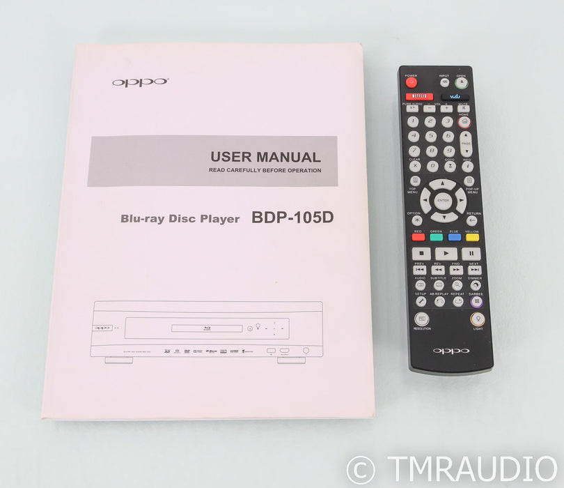 Oppo BDP-105D Universal Disc Player; Remote; Blu Ray / DVD / CD / SACD