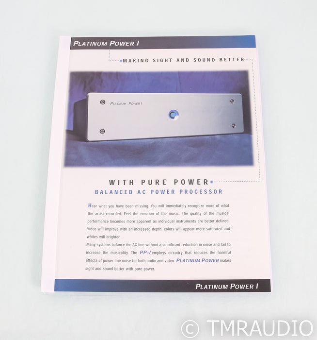 Platinum Power PP-1 Balanced AC Power Line Conditioner; PP1; 20A