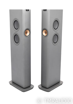 KEF LS60 Wireless Powered Floorstanding Speakers; Titanium Grey Pair; Remote