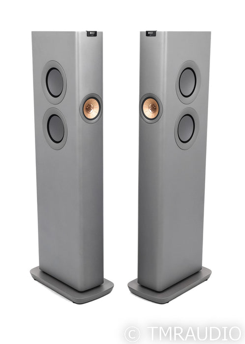 KEF LS60 Wireless Powered Floorstanding Speakers; Titanium Grey Pair; Remote